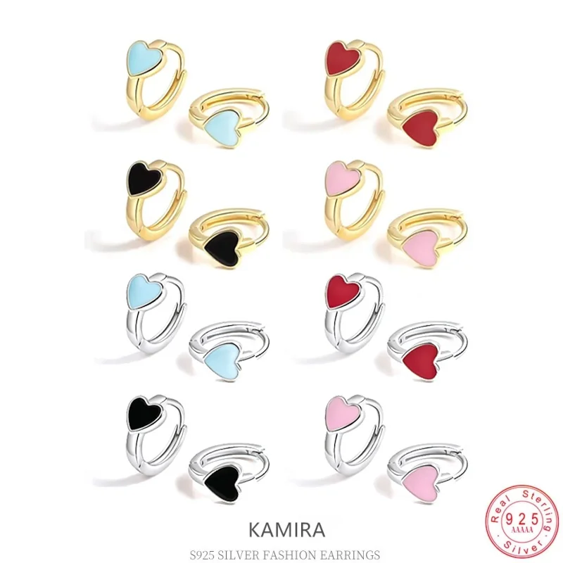 KAMIRA 925 Sterling Silver Multicolor Enamel Heart Huggie Hoop Earrings Colorful Sweet Love Heart Dainty Cute Jewelry for Women
KAMIRA 925 Sterling Silver Multicolor Enamel Heart Huggie Hoop Earrings Colorful Sweet Love Heart Dainty Cute Jewelry for Women