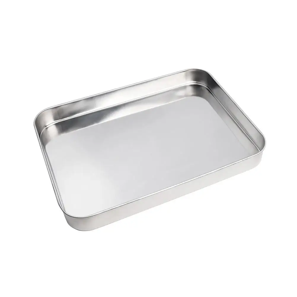 10 Inch Stainless Steel Bakeware Rectangular Plate Steaming Platter Baking Pan Large Size Catering Tray
10 Inch Stainless Steel Bakeware Rectangular Plate Steaming Platter Baking Pan Large Size Catering Tray