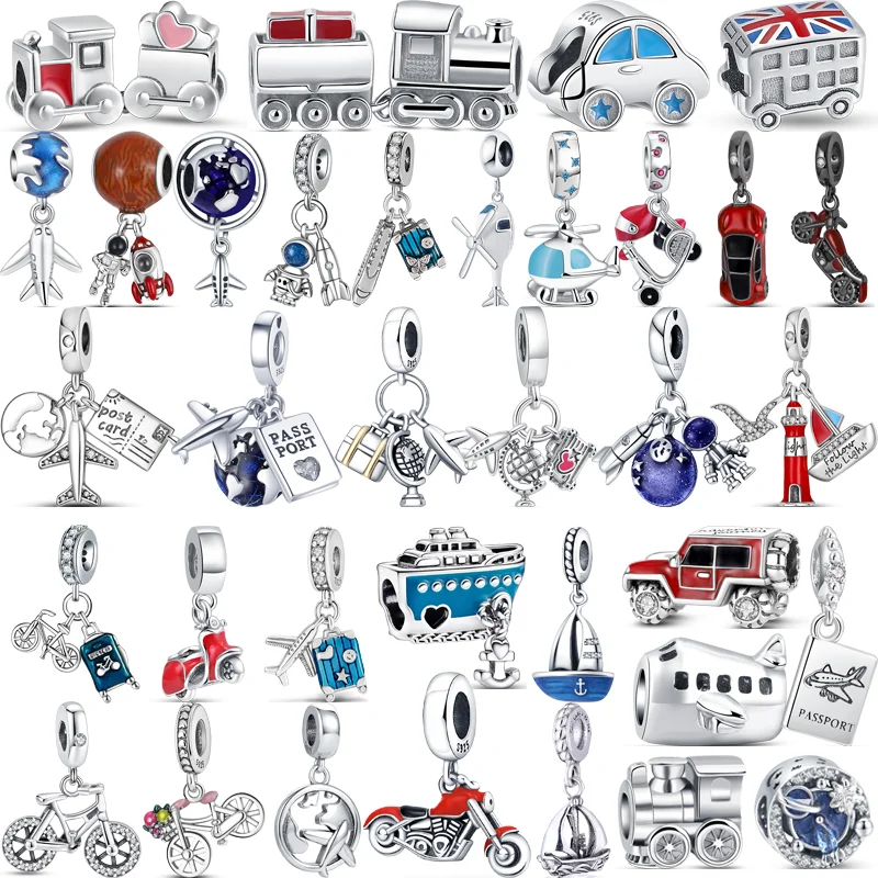 Fit Pandora 925 Original Bracelet Women Jewelry 925 Silver Charm Airplane Train Car Bicycle Sailboat Traffic Style Pendant Beads
Fit Pandora 925 Original Bracelet Women Jewelry 925 Silver Charm Airplane Train Car Bicycle Sailboat Traffic Style Pendant Beads