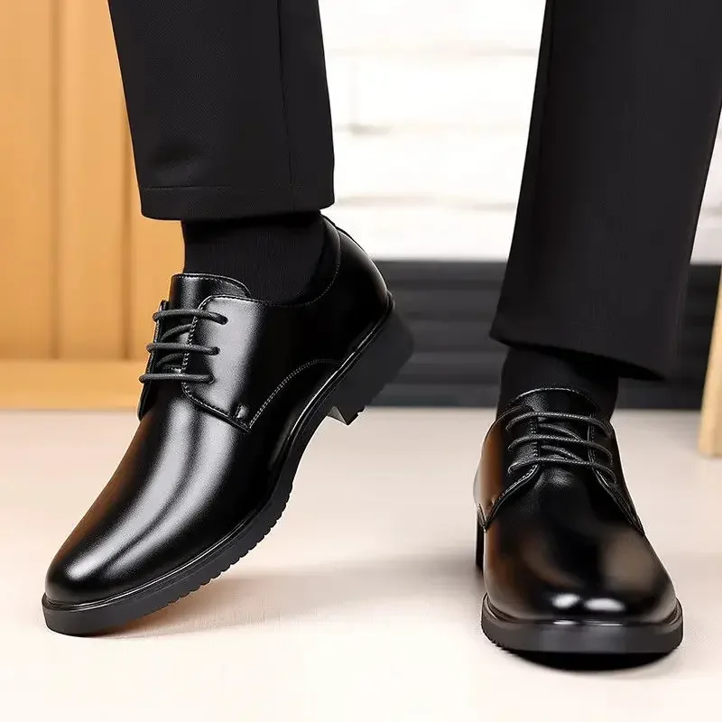 Non Slip Black Lace Up Male Casual Shoe Common In Promotion Retro Designer Men's Leather Shoes Classic Original Fashion 2025 Pu
Non Slip Black Lace Up Male Casual Shoe Common In Promotion Retro Designer Men's Leather Shoes Classic Original Fashion 2025 Pu