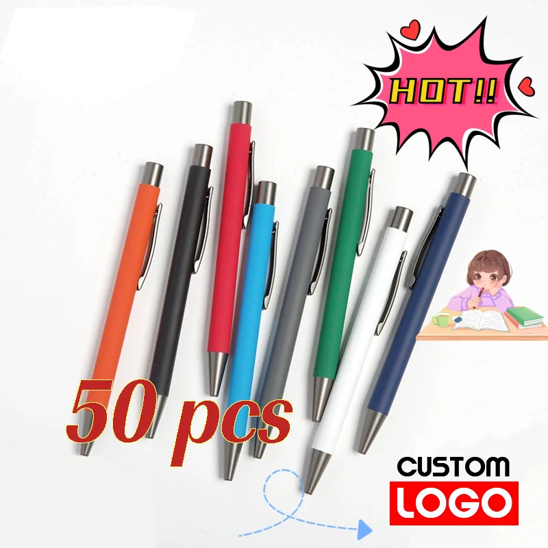 50pcs Metal Ballpoint Pen Customizable Logo Pen Advertising Pen Rubber Texture Custom Logo Text Engraving Laser Engraving
50pcs Metal Ballpoint Pen Customizable Logo Pen Advertising Pen Rubber Texture Custom Logo Text Engraving Laser Engraving