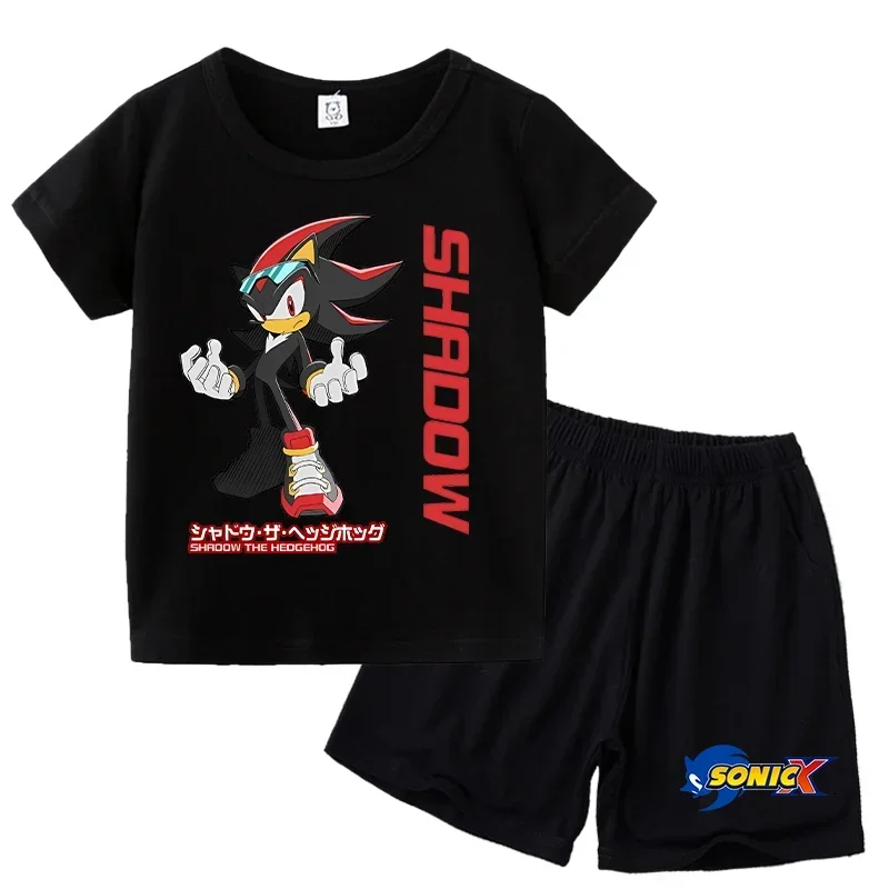 New Sonic T-shirt Pants Suit Children Clothing Cartoon T-shirts Shorts 2pcs Set Summer Short Sleeve Tee Kids Outdoor Sportswears
New Sonic T-shirt Pants Suit Children Clothing Cartoon T-shirts Shorts 2pcs Set Summer Short Sleeve Tee Kids Outdoor Sportswears