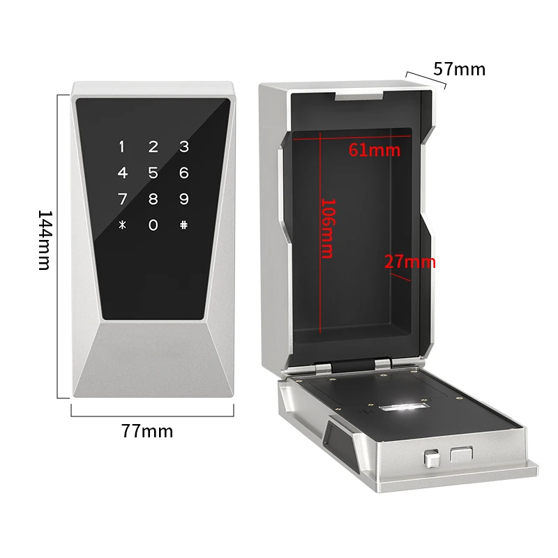 YH3681 Smart Lock Box for Aluminum Door Keys Fingerprint & for Bluetooth Lockbox with 5 Unlock Ways Cloud Storage App
YH3681 Smart Lock Box for Aluminum Door Keys Fingerprint & for Bluetooth Lockbox with 5 Unlock Ways Cloud Storage App