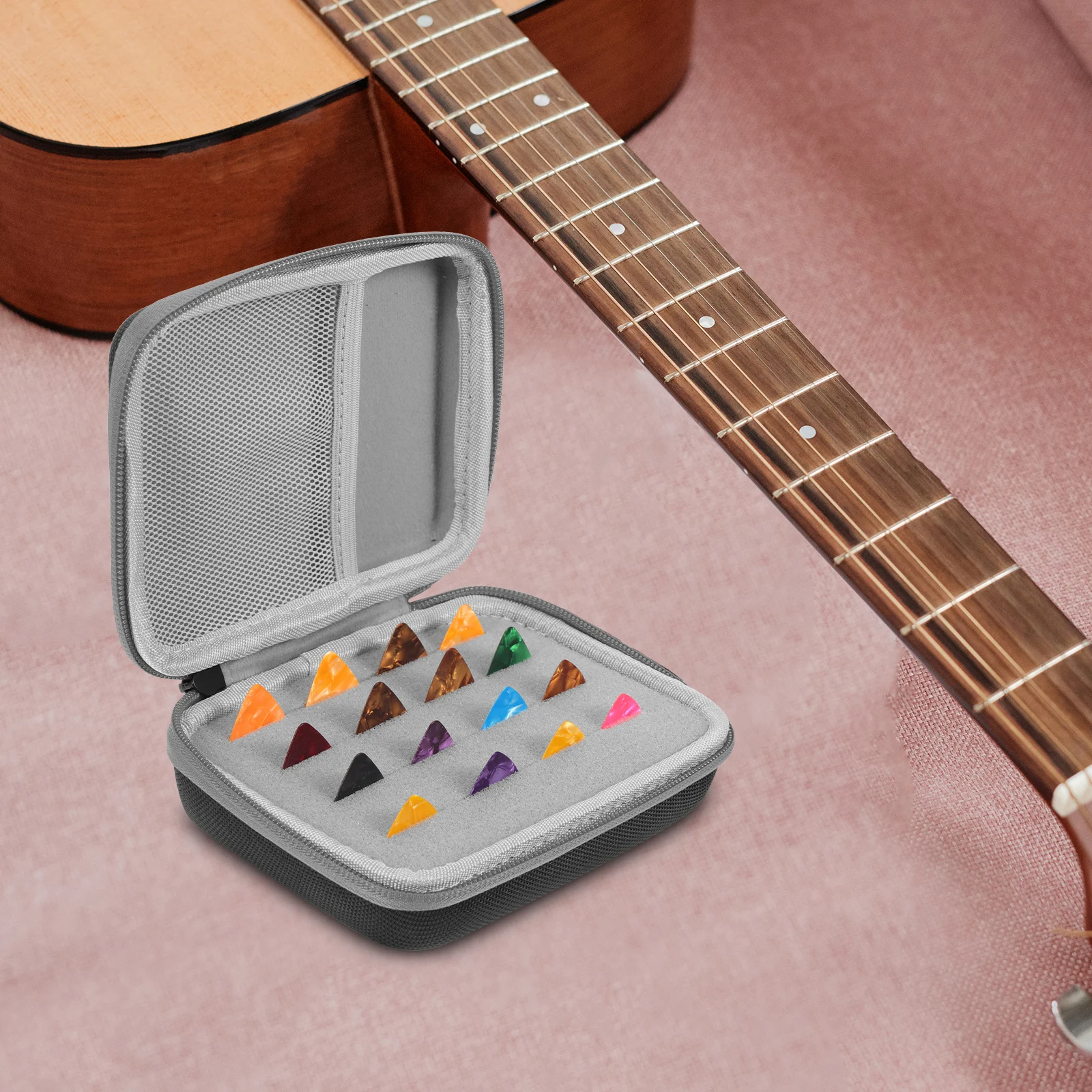 1 set Guitar Picks Storage Case Durable EVA Cool Design Portable Organizer Thumb Plectrum Container Accessories Guitar Parts
1 set Guitar Picks Storage Case Durable EVA Cool Design Portable Organizer Thumb Plectrum Container Accessories Guitar Parts