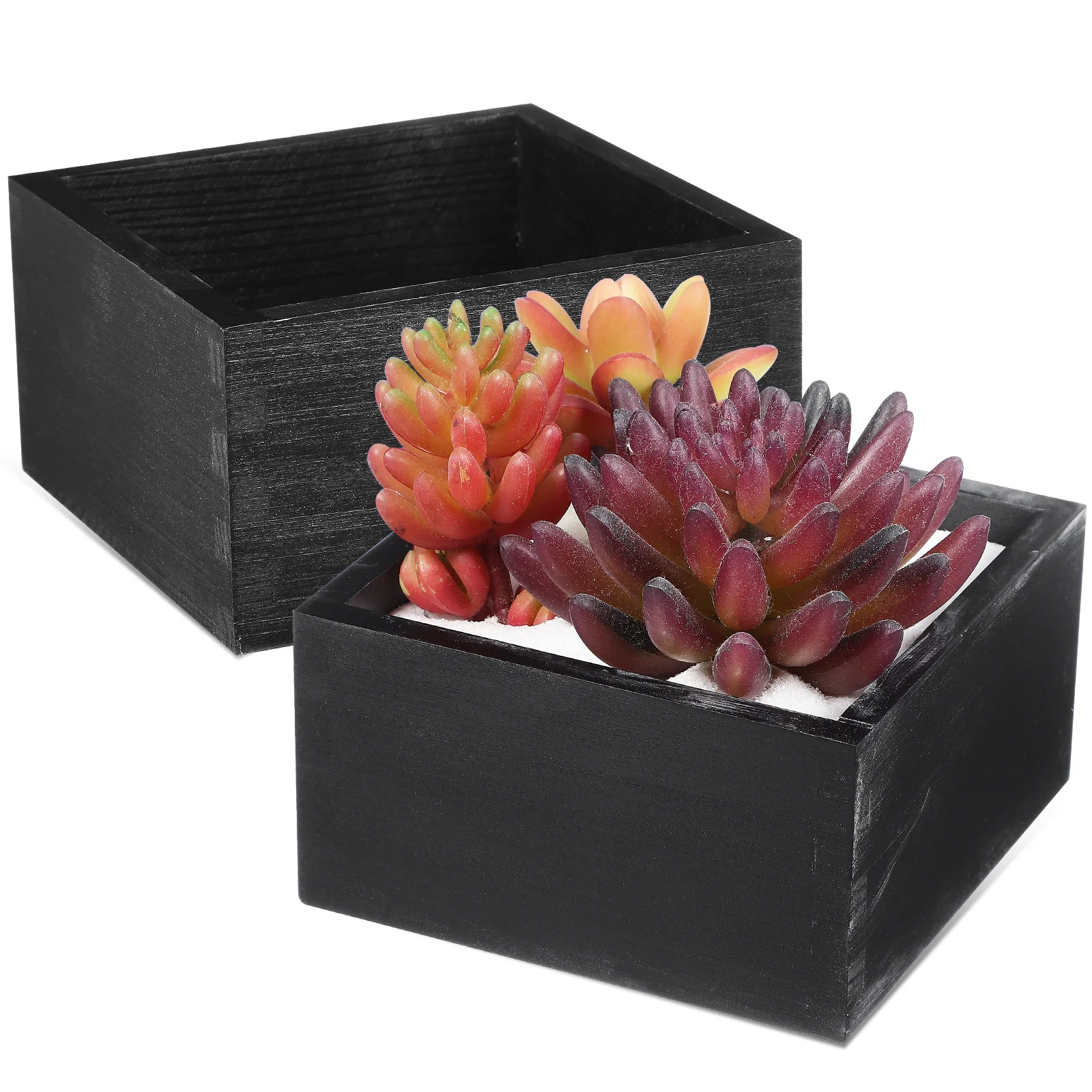 2Pcs Wooden Planter Boxes for Succulents and Desk Organization Natural Grain Square Wood Storage Box No Lid Rustic Flower
2Pcs Wooden Planter Boxes for Succulents and Desk Organization Natural Grain Square Wood Storage Box No Lid Rustic Flower