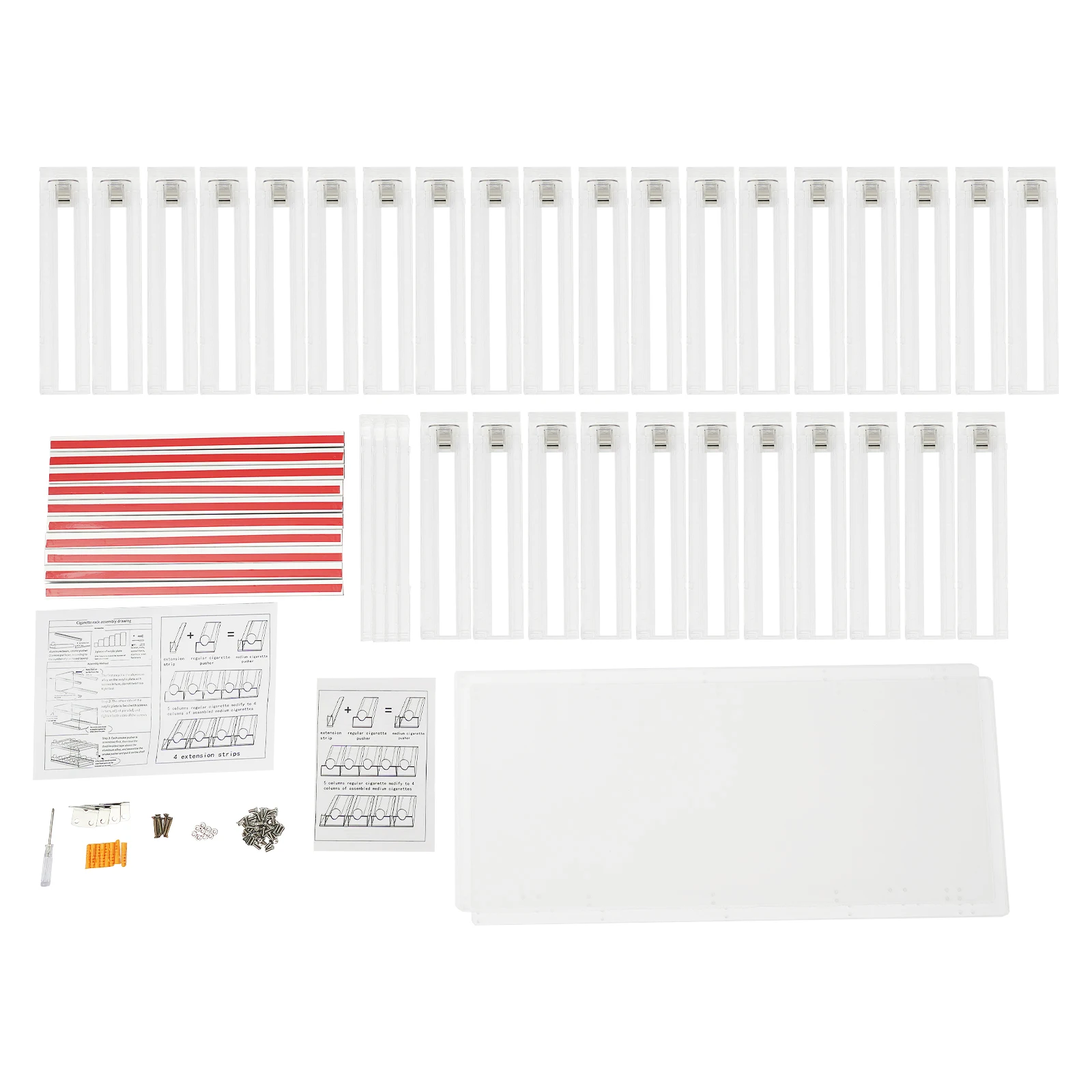 Cigarette Display Rack 5 Tiers 6 Columns, Clear Acrylic Cigarette Rack with Auto Pusher, Holds 300 Packs for Retail
Cigarette Display Rack 5 Tiers 6 Columns, Clear Acrylic Cigarette Rack with Auto Pusher, Holds 300 Packs for Retail