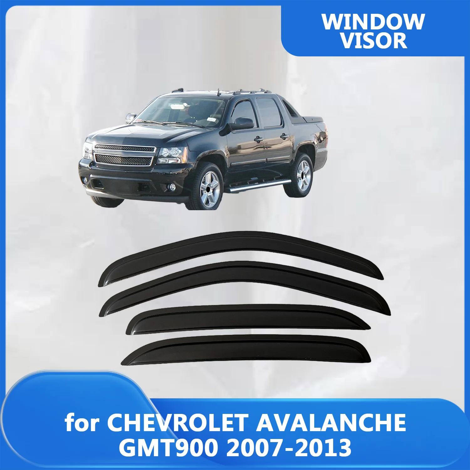 Window Visor for CHEVROLET AVALANCHE GMT900 2007 2008 2009 2010 2011 2012 2013 Wind Deflectors Rain Guards Door Visor Vent
Window Visor for CHEVROLET AVALANCHE GMT900 2007 2008 2009 2010 2011 2012 2013 Wind Deflectors Rain Guards Door Visor Vent