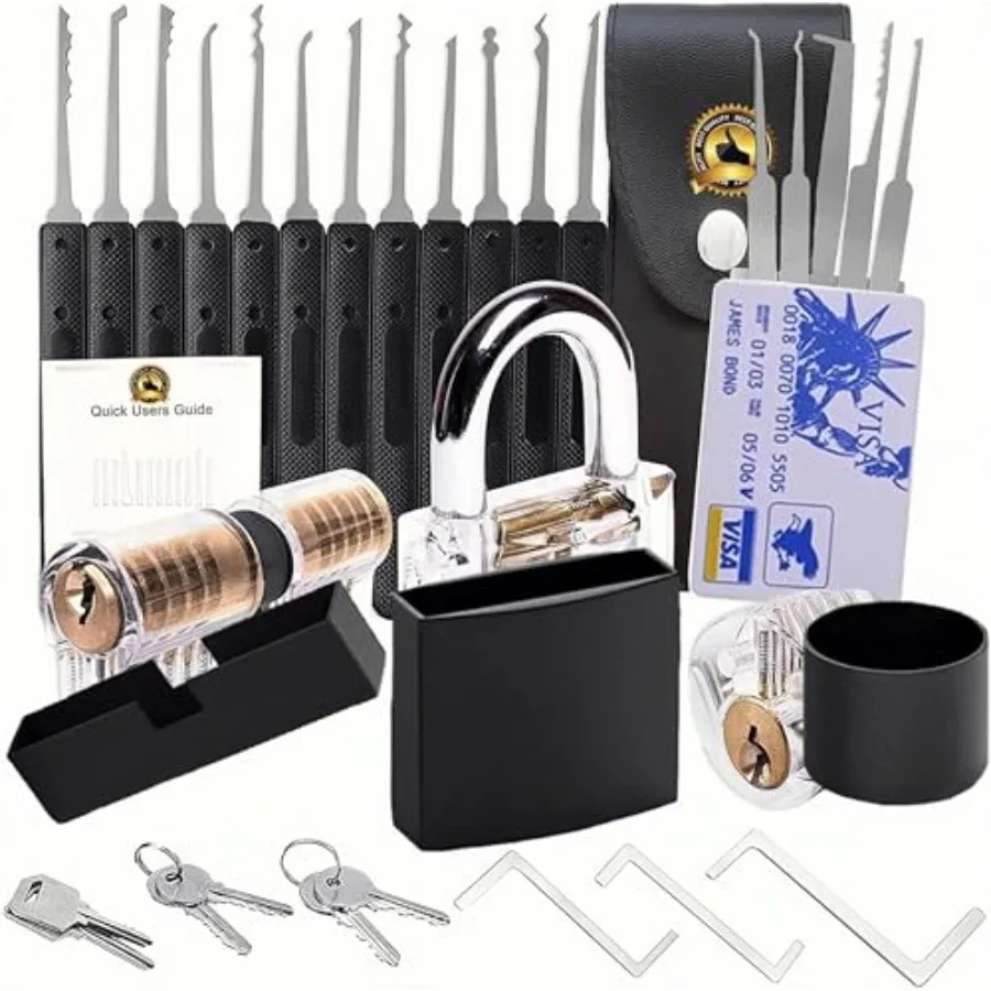 Waterproof Long Shackle Padlocks Kit, Keyed Alike Heavy Duty Laminated Steel Pick Outdoor Locks, Picking 1-9/16" Wide Anti-Rust
Waterproof Long Shackle Padlocks Kit, Keyed Alike Heavy Duty Laminated Steel Pick Outdoor Locks, Picking 1-9/16" Wide Anti-Rust