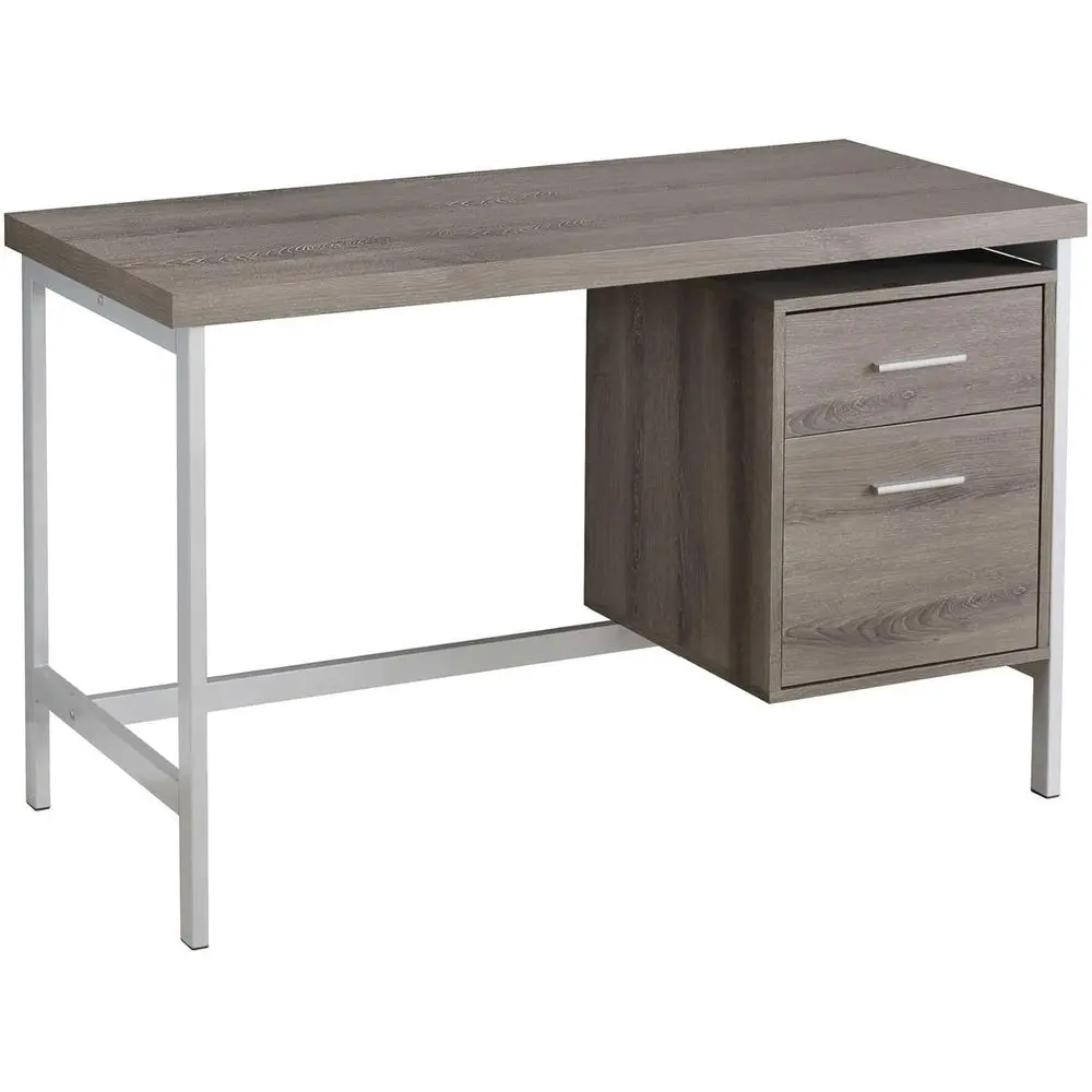 Modern Laptop Desk with Drawer and File Cabinet - 48 Long, Taupe-Silver Metal Legs
Modern Laptop Desk with Drawer and File Cabinet - 48 Long, Taupe-Silver Metal Legs