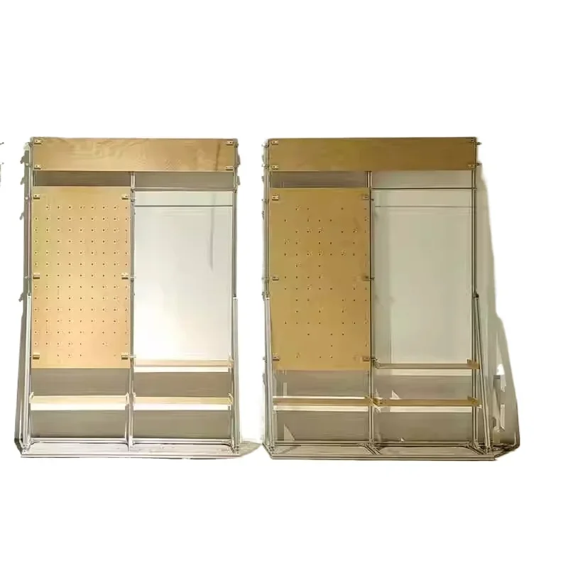 Nordic aluminum profile birch display stand floor hole board display stand 
Nordic aluminum profile birch display stand floor hole board display stand