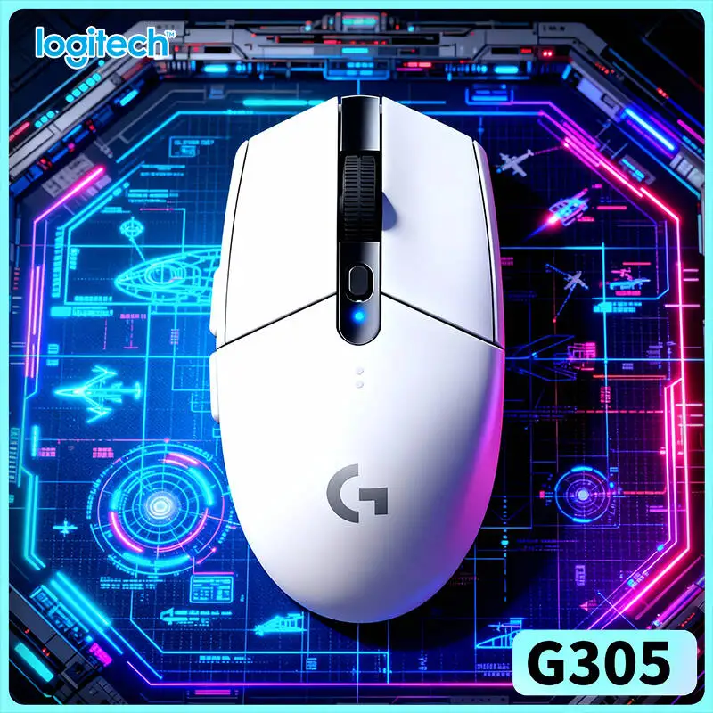 Logitech G305 Gaming Mouse – 12000 DPI HERO, LIGHTSPEED Wireless, 6 Programmable Buttons, 250h Battery, PC and Mac