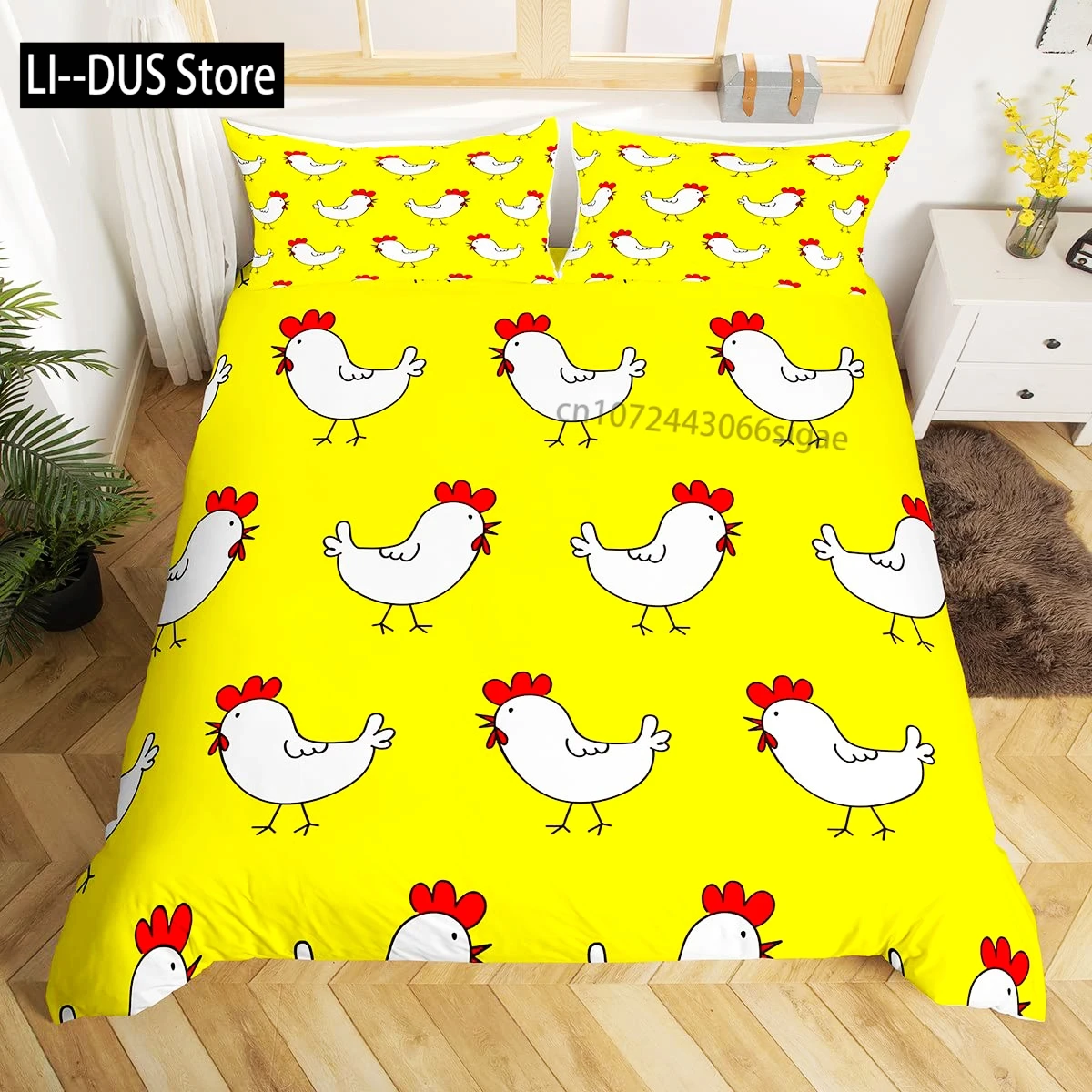 Cartoon Duck Duvet Cover for Kids Boys Girls,Kawaii Duck with Crown Flowers Bedding Set, Animal Quilt Cover with 2 Pillowcase
Cartoon Duck Duvet Cover for Kids Boys Girls,Kawaii Duck with Crown Flowers Bedding Set, Animal Quilt Cover with 2 Pillowcase