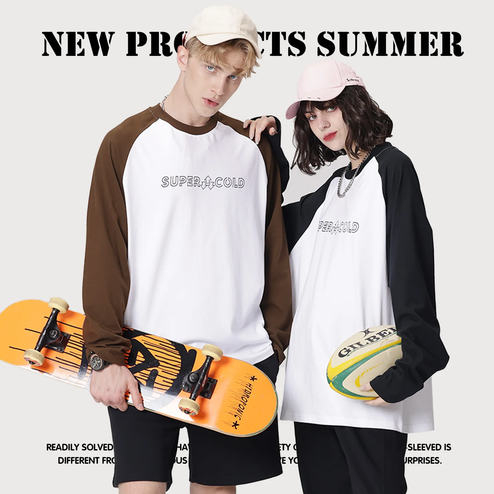 Long sleeve T-shirt Men's street wear youth loose personality letter print color contrast casual base shirt long sleeve T-shirt
Long sleeve T-shirt Men's street wear youth loose personality letter print color contrast casual base shirt long sleeve T-shirt