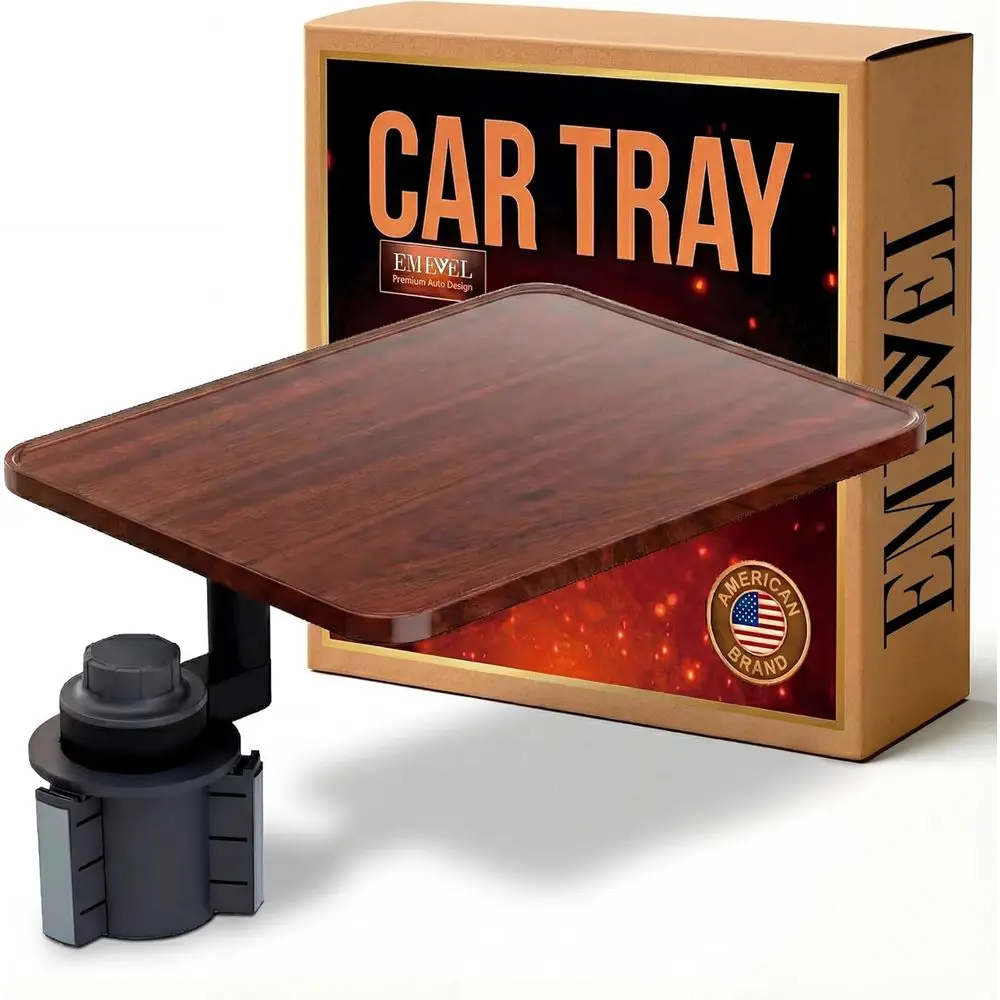 360° Swivel Wood Car Desk Tray - Portable Laptop Stand, Cup Holder, and Work/Dining Surface for Vehicles & RVs
360° Swivel Wood Car Desk Tray - Portable Laptop Stand, Cup Holder, and Work/Dining Surface for Vehicles & RVs