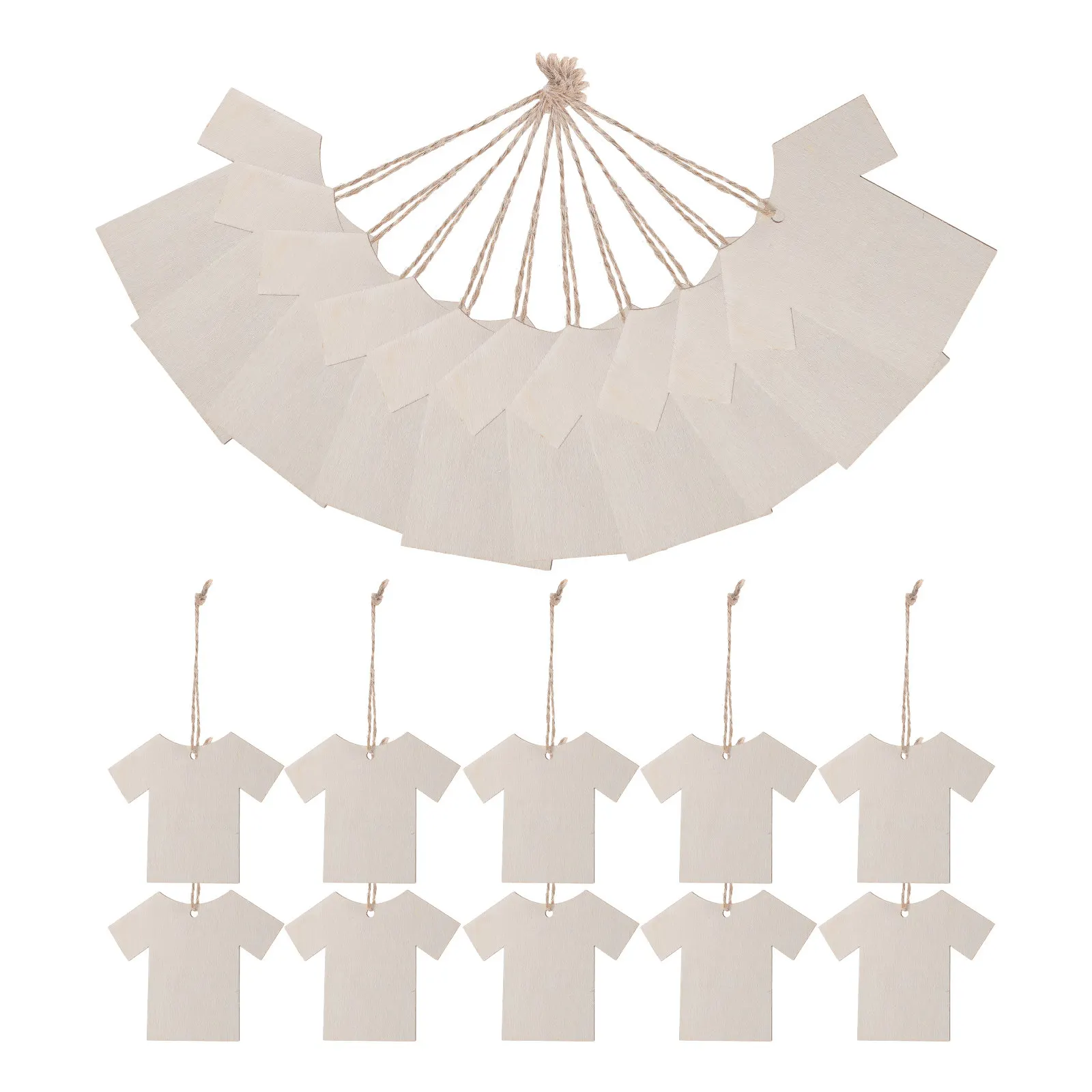 20Pcs Wooden T-Shirt Shaped Blank DIY Clothing Labels for Retail Display Wedding Favors Packaging Craft Boutique Branding
20Pcs Wooden T-Shirt Shaped Blank DIY Clothing Labels for Retail Display Wedding Favors Packaging Craft Boutique Branding