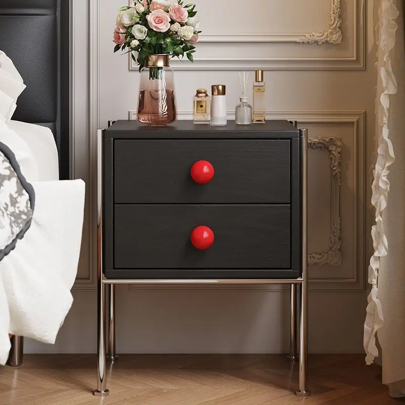Solid Wood Mid-Century Retro Nightstand: Compact Stainless Steel Bedside Organizer for Small Bedrooms
Solid Wood Mid-Century Retro Nightstand: Compact Stainless Steel Bedside Organizer for Small Bedrooms