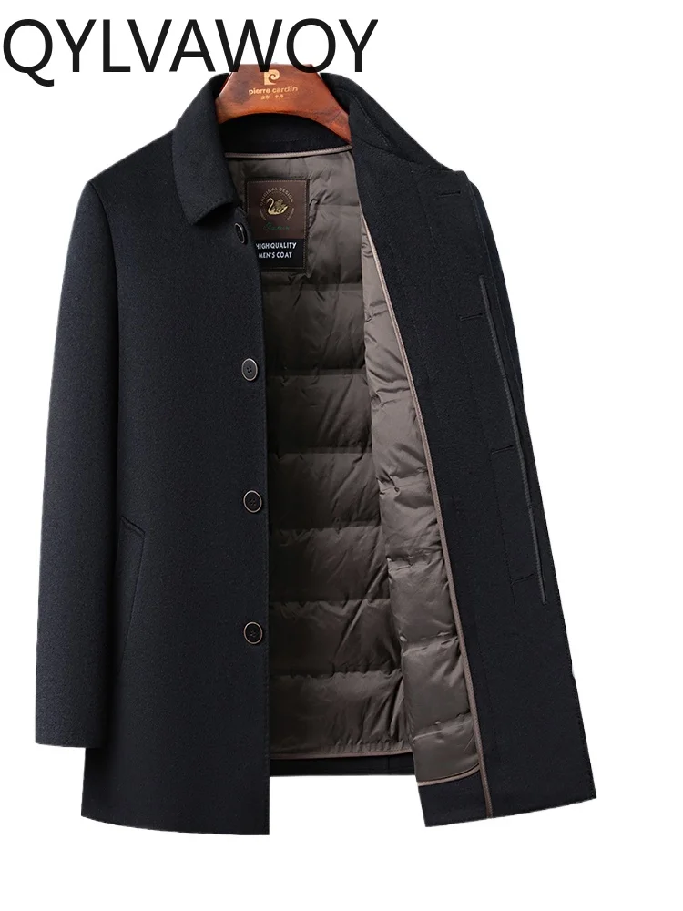 QYLVAWOY Men's Winter Thickened 100% Wool Coat Middle-Aged Dad's Style Mid-Long Lapel Woolen Outerwea abrigo para hombre LJ2068
QYLVAWOY Men's Winter Thickened 100% Wool Coat Middle-Aged Dad's Style Mid-Long Lapel Woolen Outerwea abrigo para hombre LJ2068