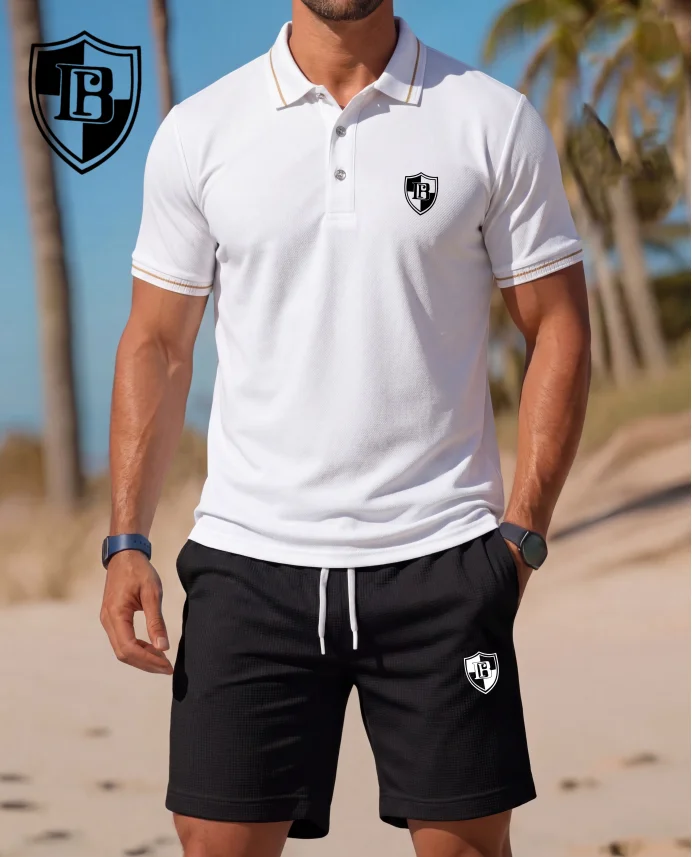 Men's 2 Piece Summer Beach Casual Polo Shirt & Shorts Set Printed with Bees Logo Outfit
Men's 2 Piece Summer Beach Casual Polo Shirt & Shorts Set Printed with Bees Logo Outfit