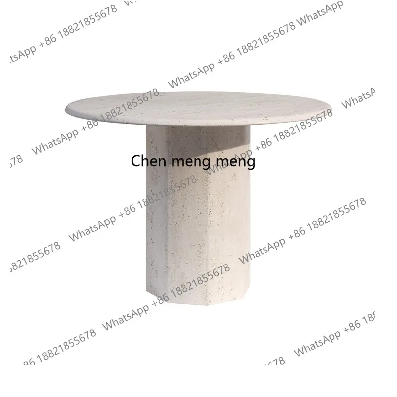 French Natural Travertine Dining Table Nordic Minimalist Designer Round Marble Dining Table
French Natural Travertine Dining Table Nordic Minimalist Designer Round Marble Dining Table