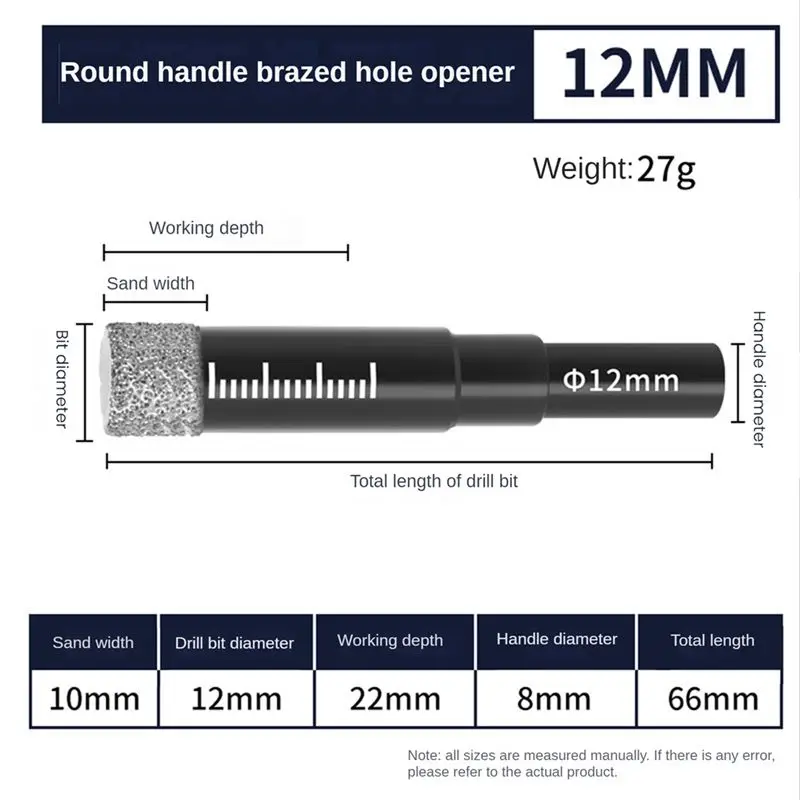 A23PBG Dry Diamond Drill Bits Set Hex Diamond Hole Saw Kit for Granite Marble Tile Ceramic Stone Glass Hard Materials
A23PBG Dry Diamond Drill Bits Set Hex Diamond Hole Saw Kit for Granite Marble Tile Ceramic Stone Glass Hard Materials