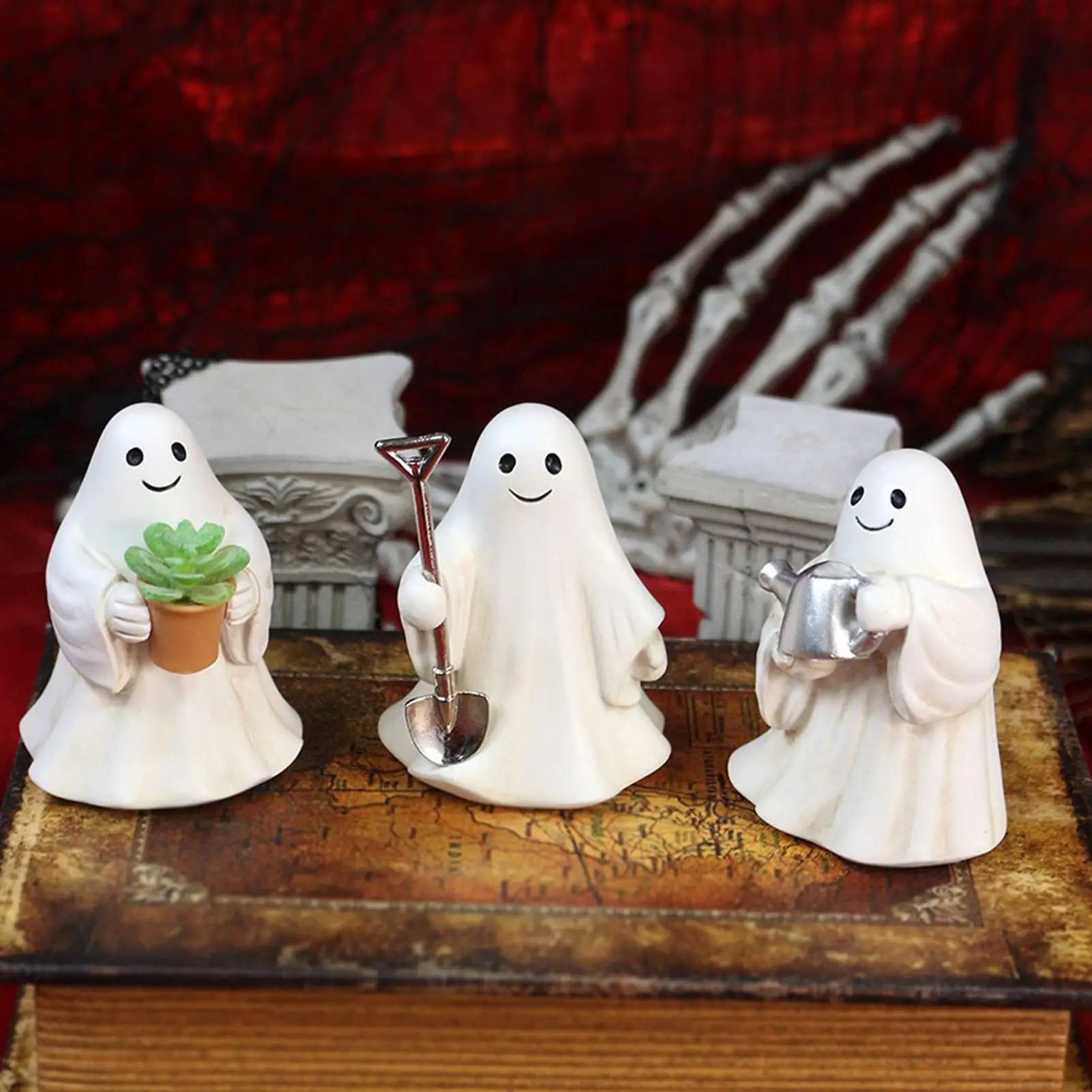 Милая статуя призрака, маленькие страшные фигурки призраков, украшения для дома на Хэллоуин, журнальный столик, центральные предметы, полка
Милая статуя призрака, маленькие страшные фигурки призраков, украшения для дома на Хэллоуин, журнальный столик, центральные предметы, полка