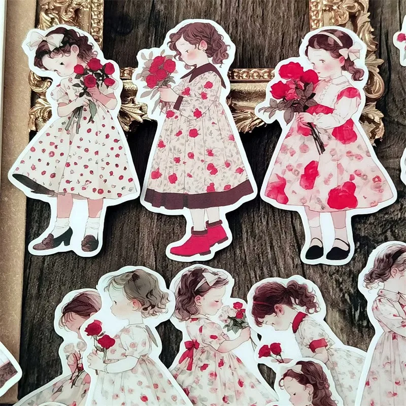 Retro spring flower dress flower bouquet girl Stickers Crafts And Scrapbooking kids toys book Decorative DIY Stationery
Retro spring flower dress flower bouquet girl Stickers Crafts And Scrapbooking kids toys book Decorative DIY Stationery