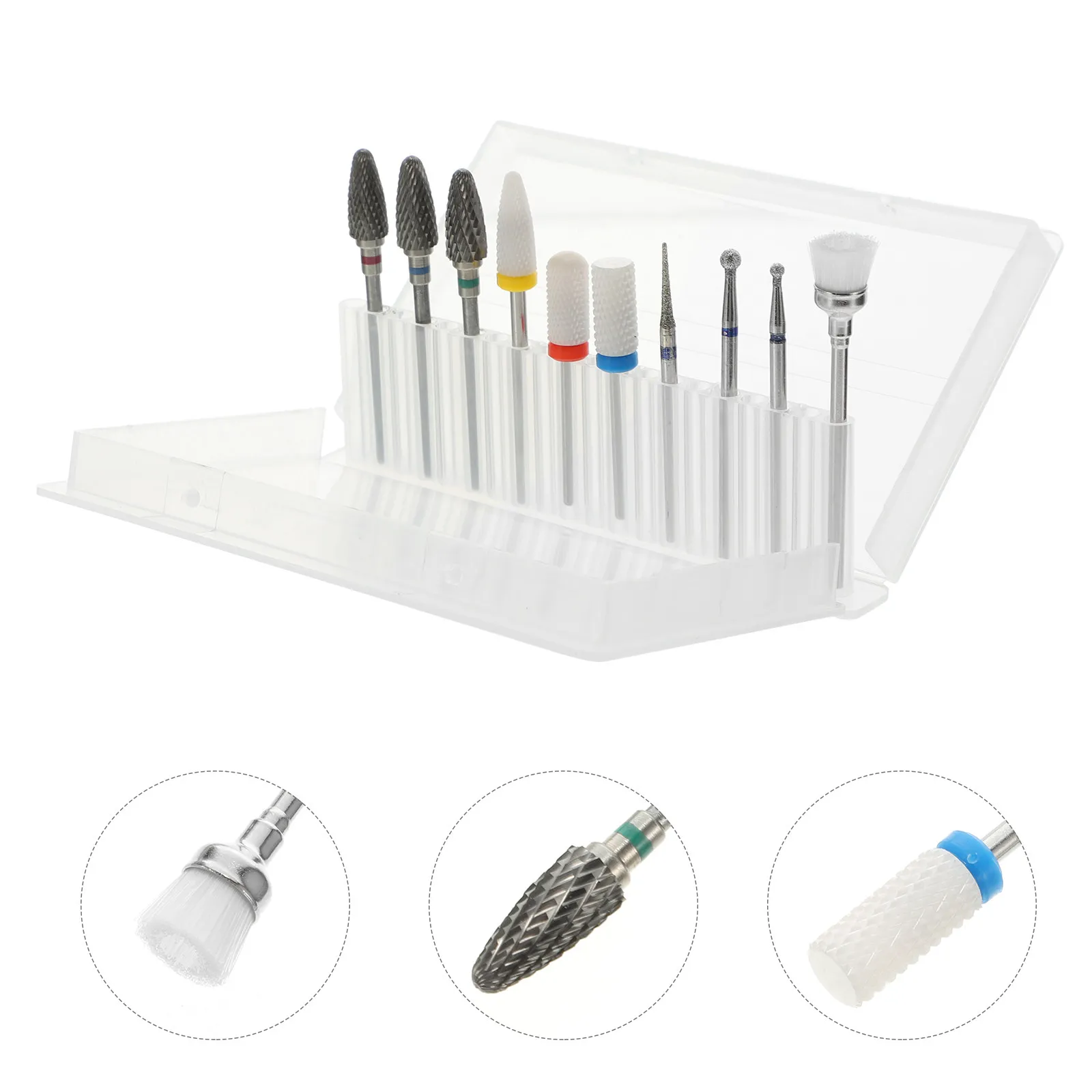 10Pcs Tungsten Carbide Nail Grinding Heads Set for Manicure Pedicure DIY Home Salon Spa Natural Artificial Nails Nail Art Tools
10Pcs Tungsten Carbide Nail Grinding Heads Set for Manicure Pedicure DIY Home Salon Spa Natural Artificial Nails Nail Art Tools