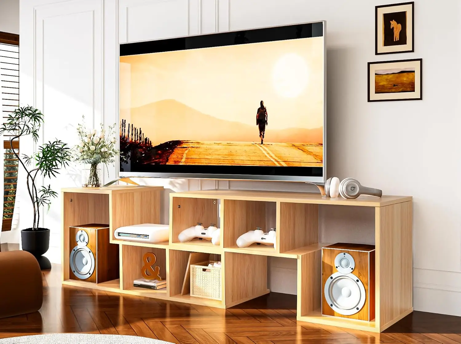 Bookshelf 2 Shelf Bookcase L-Shaped TV Console Stand Modern Entertainment Center with Open Storage Shelves for, Customized
Bookshelf 2 Shelf Bookcase L-Shaped TV Console Stand Modern Entertainment Center with Open Storage Shelves for, Customized