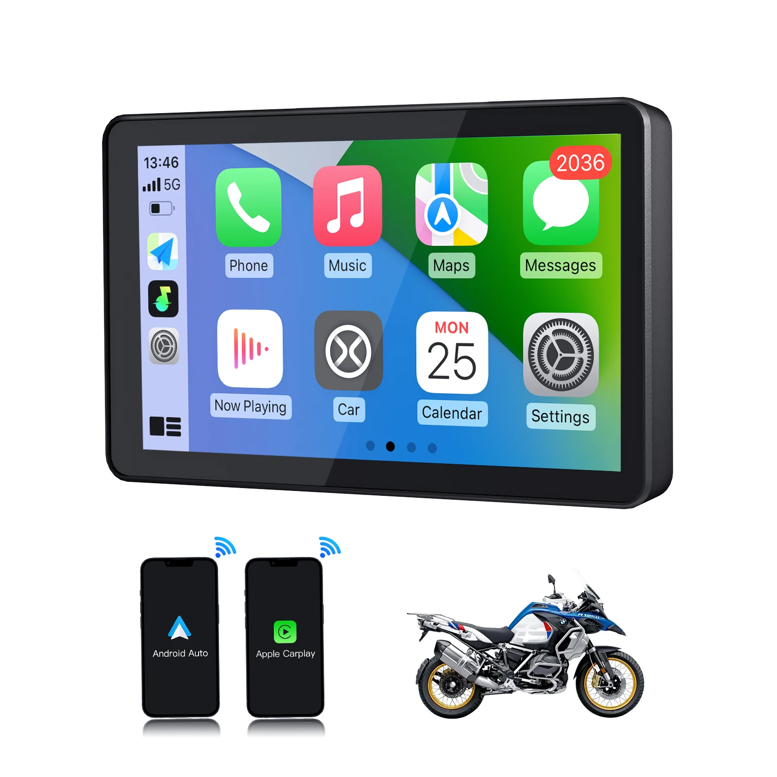 Carabc 6 inch Motorcycle Wireless Apple Carplay Android Car Global Positioning System Navigation Dashboard Motorcycle Touch 
Carabc 6 inch Motorcycle Wireless Apple Carplay Android Car Global Positioning System Navigation Dashboard Motorcycle Touch