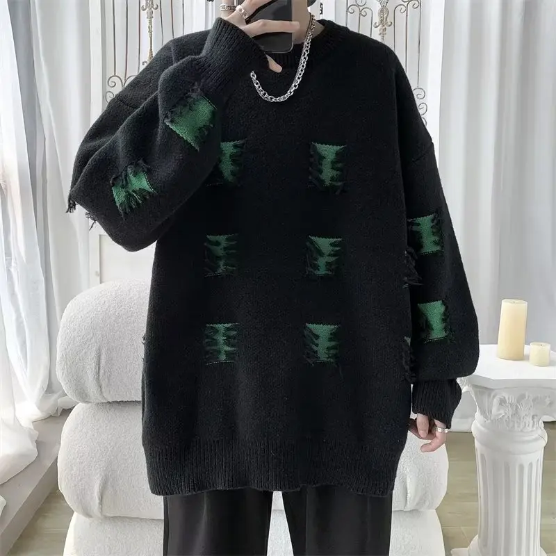 Men's Thiened Large Size Sweater Winter Faion Street Sle Diamond Pattern Baseball Collar Long Sve Loose Fit Knitwear
Men's Thiened Large Size Sweater Winter Faion Street Sle Diamond Pattern Baseball Collar Long Sve Loose Fit Knitwear