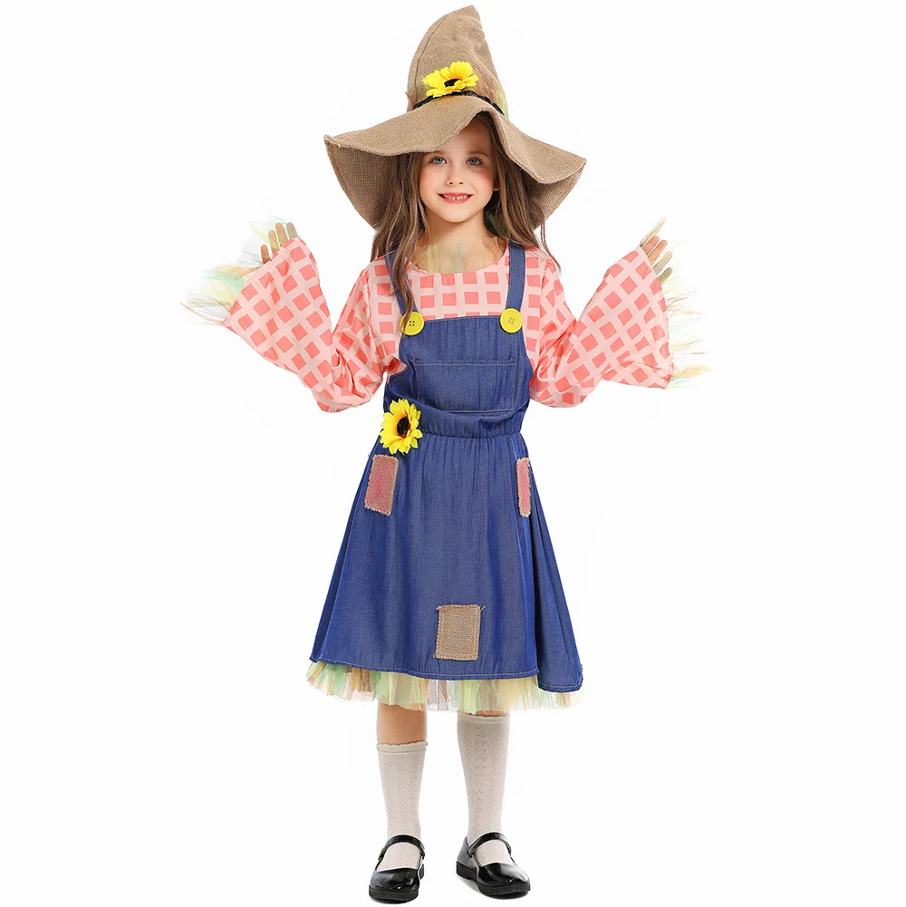 Girls Halloween The Scarecrow Hunk Costumes Kids Children Puppet Cosplay Carnival Purim Parade Stage Role Play Show Party Dress
Girls Halloween The Scarecrow Hunk Costumes Kids Children Puppet Cosplay Carnival Purim Parade Stage Role Play Show Party Dress