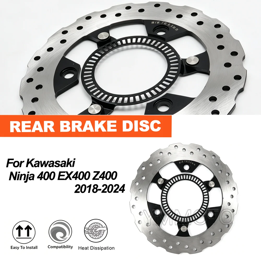 Motorcycle Rear Brake Disc Rotor Stainless Steel Brake Rotor Plate For Kawasaki Ninja 400 EX400 Z400 2018-2024
Motorcycle Rear Brake Disc Rotor Stainless Steel Brake Rotor Plate For Kawasaki Ninja 400 EX400 Z400 2018-2024
