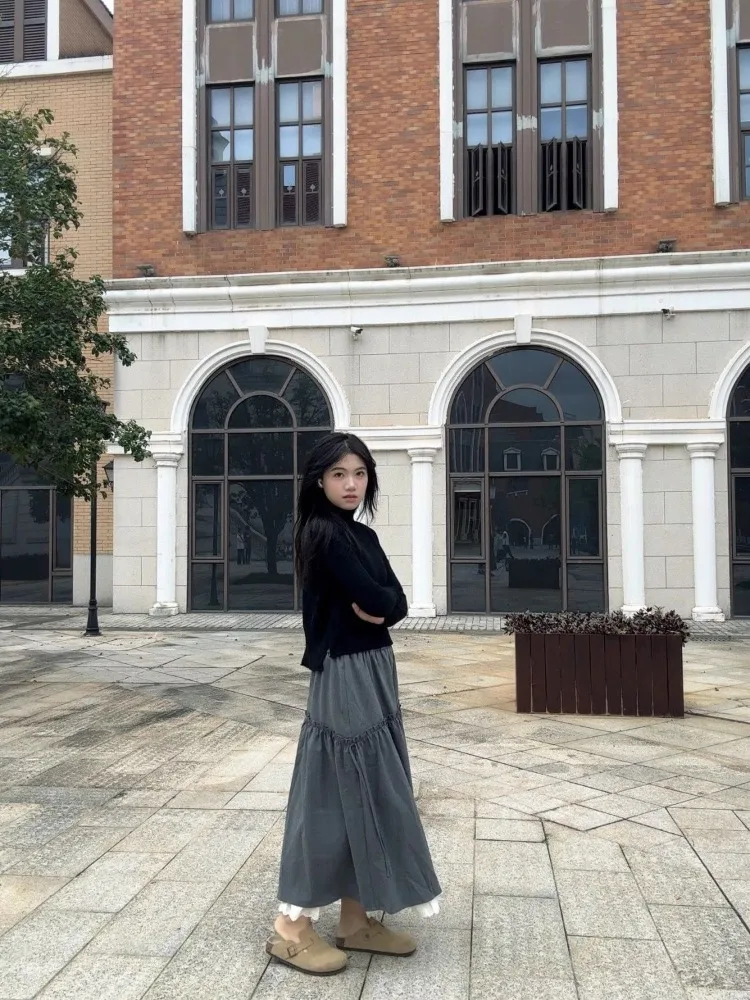 Ezgaga Skirts Women Vintage Lace Patchwork Autumnn Winter Stretch High Waist Sweet Elegant Long Skirt Female Sweet Casual
Ezgaga Skirts Women Vintage Lace Patchwork Autumnn Winter Stretch High Waist Sweet Elegant Long Skirt Female Sweet Casual