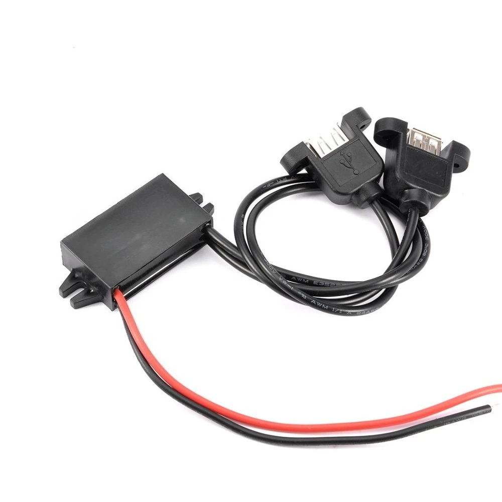 Buck Power Converter Regulator DC 12V To DC 5V 3A 15W Waterproof Voltage Convert Transformer 2 USB Connector Cable Car Charger
Buck Power Converter Regulator DC 12V To DC 5V 3A 15W Waterproof Voltage Convert Transformer 2 USB Connector Cable Car Charger