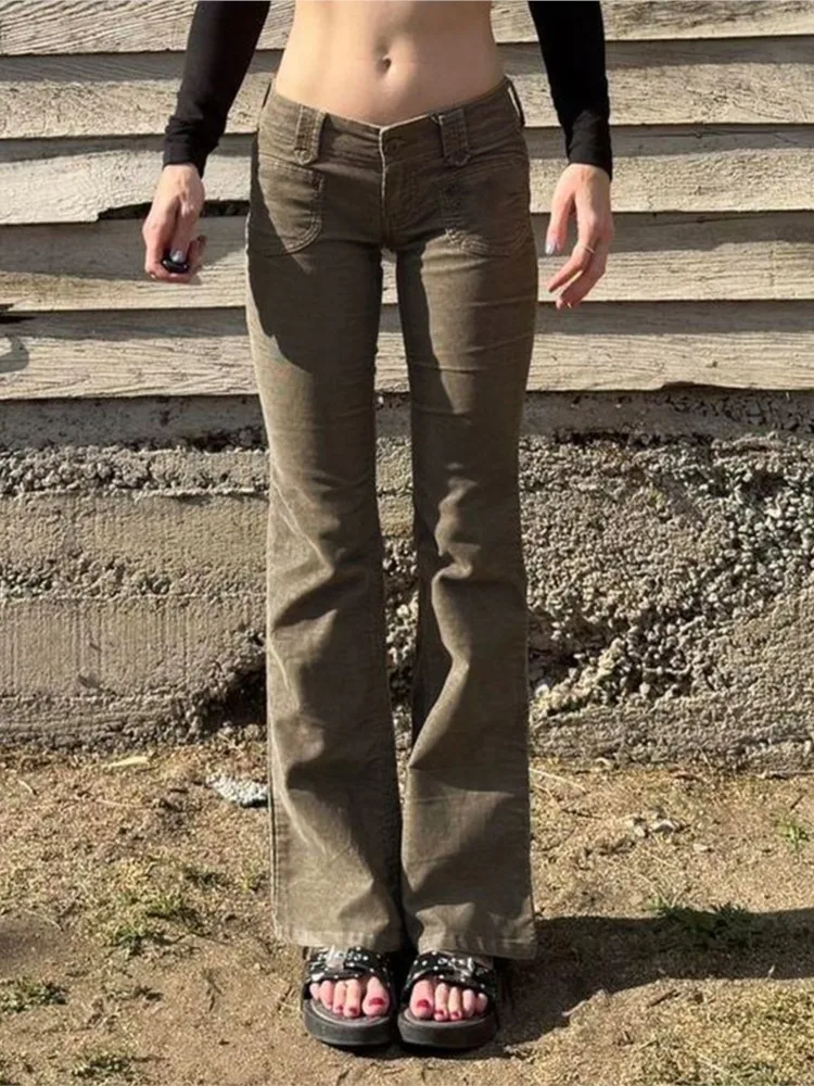 American Retro Women's Clothing Low-waist Flared Pants Solid Color Sexy Slim Casual Trousers All-match Temperament Street Style
American Retro Women's Clothing Low-waist Flared Pants Solid Color Sexy Slim Casual Trousers All-match Temperament Street Style