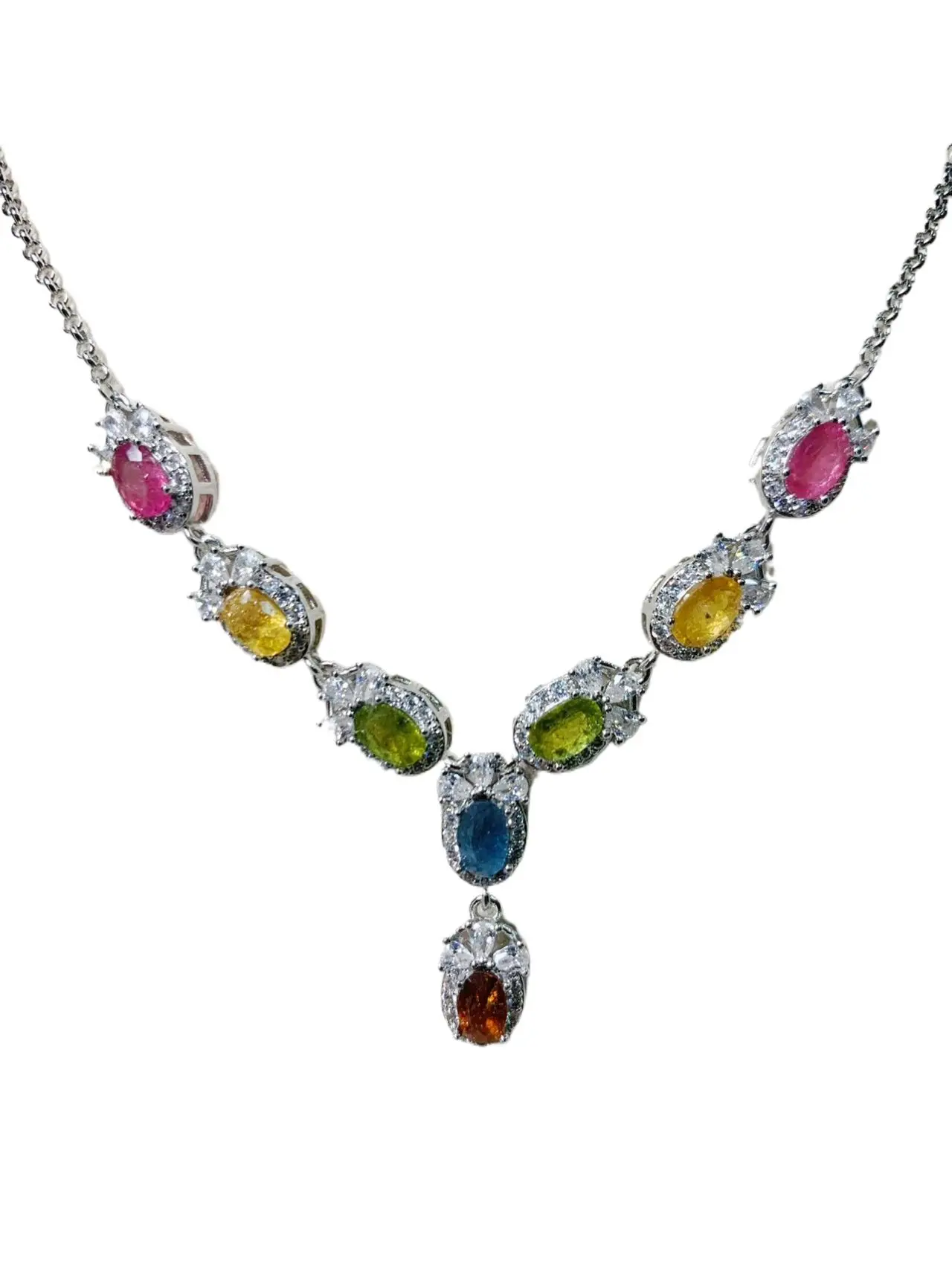 ZECAA 925 Sterling Silver Tourmaline Necklace Pendant 4*6mm Stone Woman Tourmaline Necklace Pendant Jewelry Fashion Lady Gift
ZECAA 925 Sterling Silver Tourmaline Necklace Pendant 4*6mm Stone Woman Tourmaline Necklace Pendant Jewelry Fashion Lady Gift