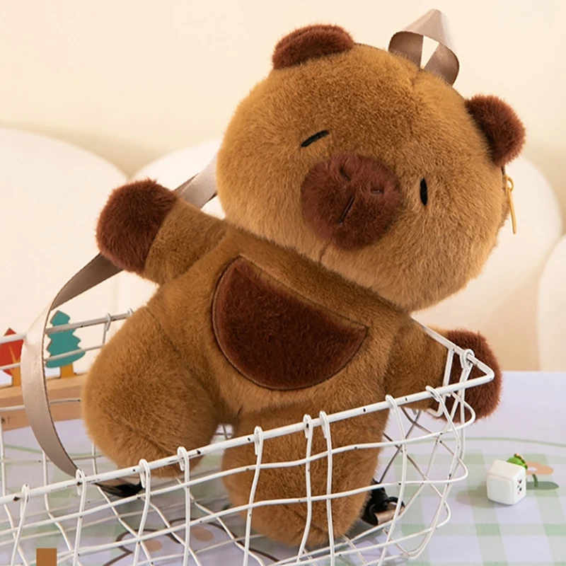 Fashion Cute Capybara Plush Doll Backpack Portable Mini Women's Shoulder Bag Cute Doll Storage Tote Bag Gift
Fashion Cute Capybara Plush Doll Backpack Portable Mini Women's Shoulder Bag Cute Doll Storage Tote Bag Gift