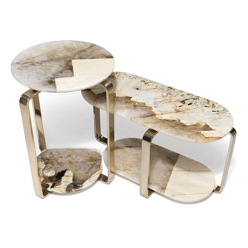 Italian light luxury marble surface luxury stone living room coffee table
Italian light luxury marble surface luxury stone living room coffee table