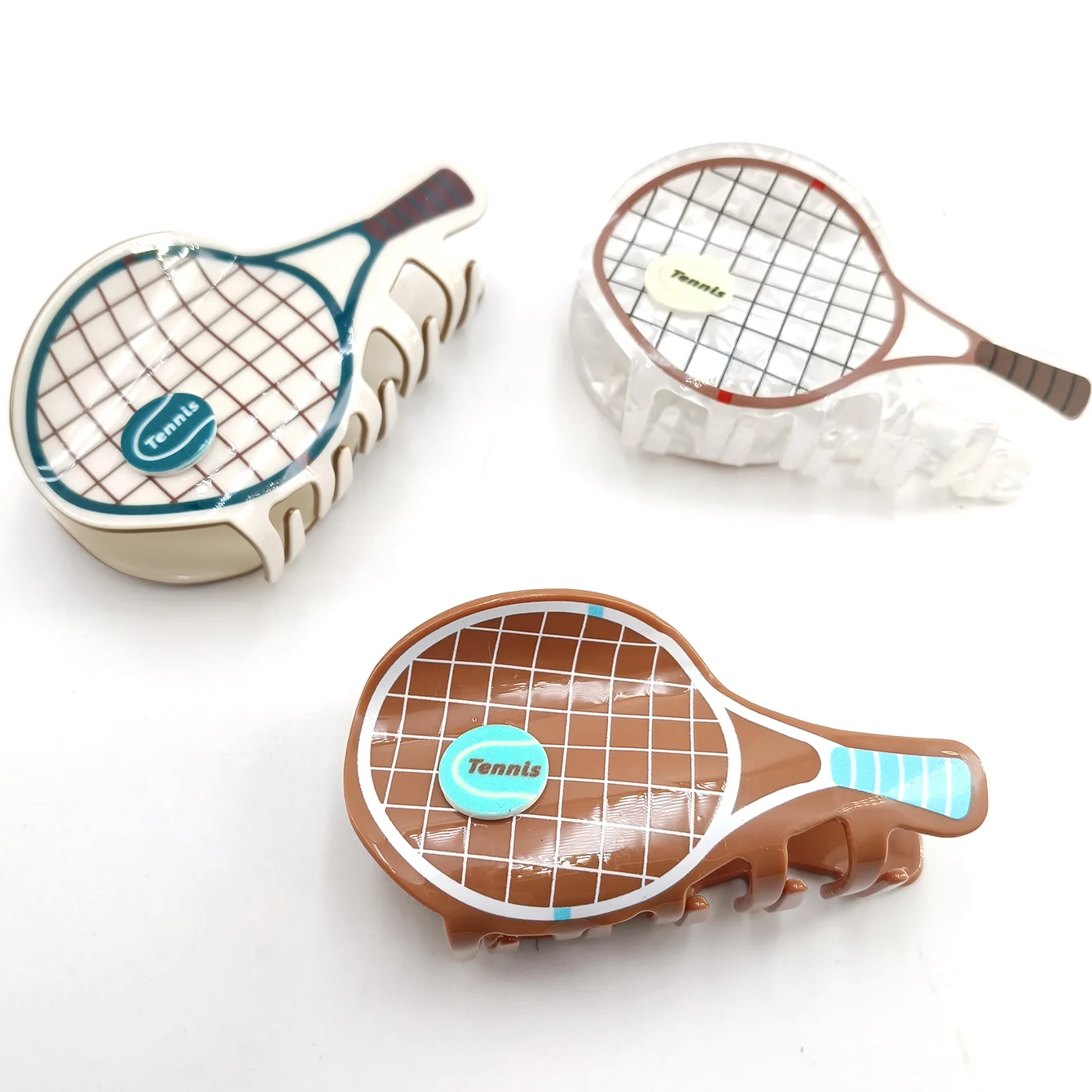 1pc Cute and Creative Sports Tennis Racket Accessories Clip On Disc Hair Shark Clip On Hair Accessories
1pc Cute and Creative Sports Tennis Racket Accessories Clip On Disc Hair Shark Clip On Hair Accessories