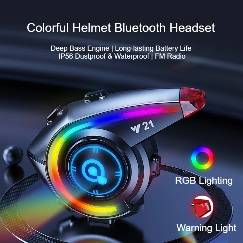 Y21 Motorcycle Helmet Earphones Bluetooth 5.4 Waterproof Noise Reduction Wireless Motobike Helmet Earphones With FM Radio RGB
Y21 Motorcycle Helmet Earphones Bluetooth 5.4 Waterproof Noise Reduction Wireless Motobike Helmet Earphones With FM Radio RGB