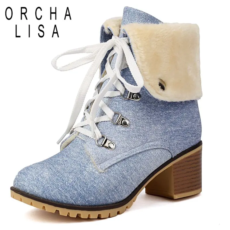 Женские зимние ботильоны на меху, с круглым носком, на массивном каблуке
Женские зимние ботильоны на меху, с круглым носком, на массивном каблуке