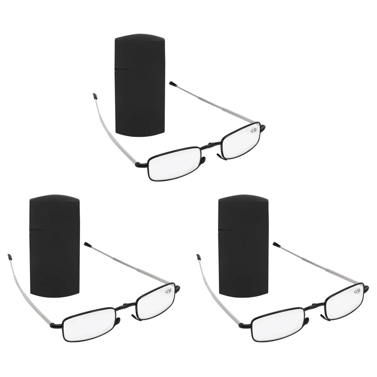 ABQR Portable 3 Pairs of Compact Folding Reading Glasses with Mini Flip Top Carrying Case +2.5 Black
ABQR Portable 3 Pairs of Compact Folding Reading Glasses with Mini Flip Top Carrying Case +2.5 Black