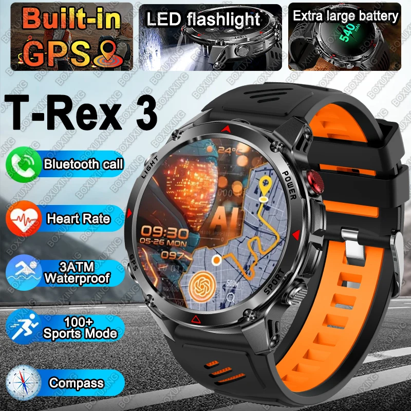 New Military GPS Sports Smart Watch Men Support GNSS 3ATM Waterproof Swim Compass Altimeter BT Call Outdoor Sports Smart Watch
New Military GPS Sports Smart Watch Men Support GNSS 3ATM Waterproof Swim Compass Altimeter BT Call Outdoor Sports Smart Watch