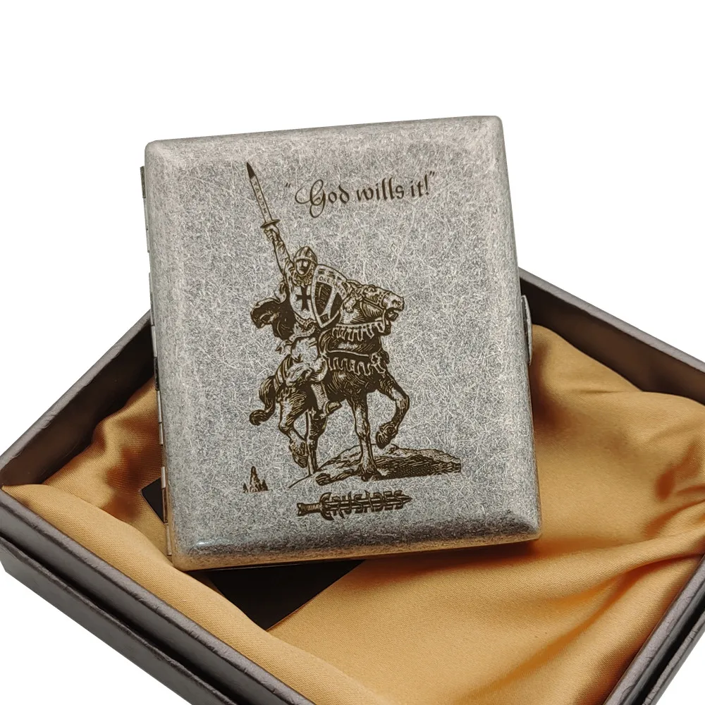 KUBOY Laser Engraved The Crusade 20 Brass Cigarette Case Copper Cigarette Box Smoking with Gift Boxes Cruciata
KUBOY Laser Engraved The Crusade 20 Brass Cigarette Case Copper Cigarette Box Smoking with Gift Boxes Cruciata