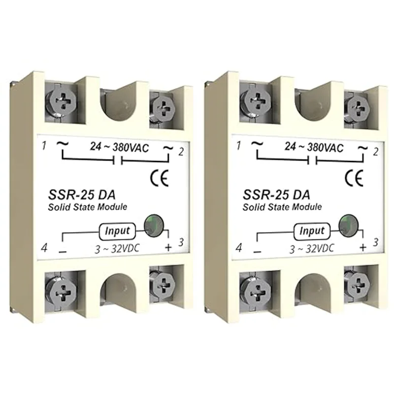 SSR-10DA SSR-25DA SSR-40DA 10A 25A 40A Solid State Relay Module 3-32V Input DC 24-380V AC Output High Quality
SSR-10DA SSR-25DA SSR-40DA 10A 25A 40A Solid State Relay Module 3-32V Input DC 24-380V AC Output High Quality