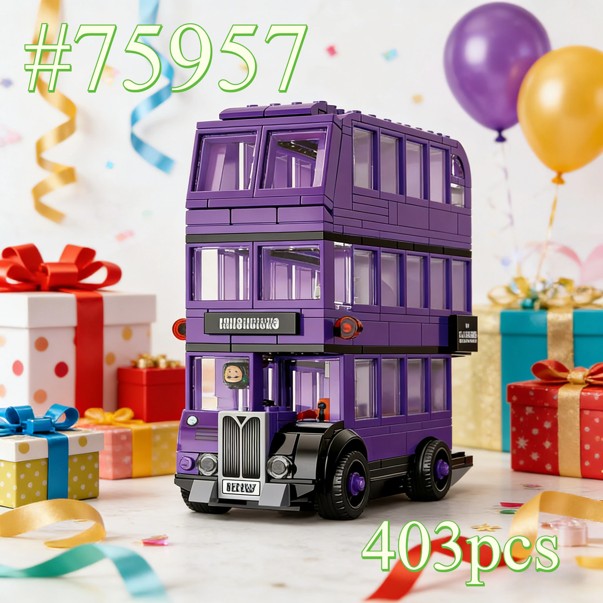 Фиолетовая трехслойная модель автобуса 75957, наборы строительных блоков, подходящие для рождественских подарков, совместимые с частицами Legoed, 403 шт.
Фиолетовая трехслойная модель автобуса 75957, наборы строительных блоков, подходящие для рождественских подарков, совместимые с частицами Legoed, 403 шт.