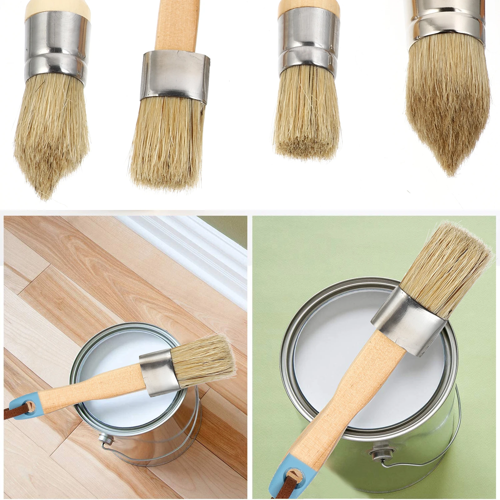 4pcs Paint Brushes Set Wood Handle Oil Tool Durable Flexible Artists Brush Round Compatible Chalk Milk Paint Gift
4pcs Paint Brushes Set Wood Handle Oil Tool Durable Flexible Artists Brush Round Compatible Chalk Milk Paint Gift