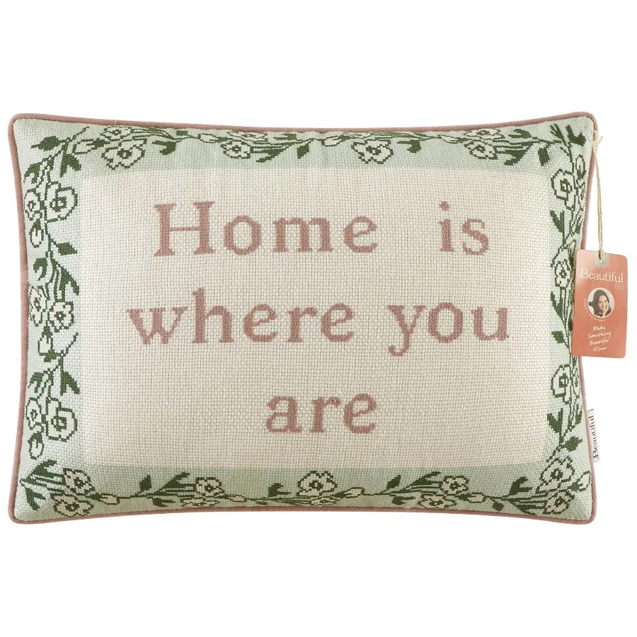Beautiful Sentiment Needlepoint Lumbar Decorative Pillow by Drew Barrymore, 14" x 20"
Beautiful Sentiment Needlepoint Lumbar Decorative Pillow by Drew Barrymore, 14" x 20"