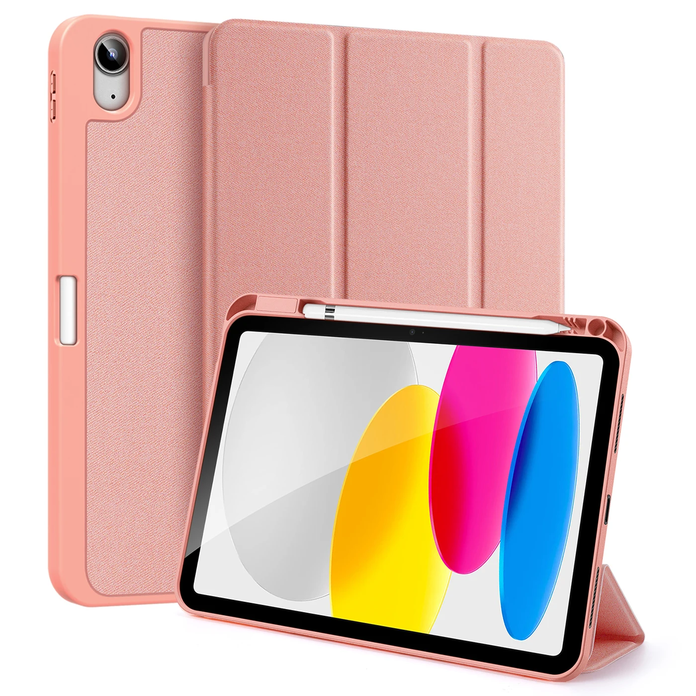DUX DUCIS Domo Series for iPad (2025) / 10.9 (2022) Case Auto Wake / Sleep Tri-Fold Stand Leather Cover - Pink
DUX DUCIS Domo Series for iPad (2025) / 10.9 (2022) Case Auto Wake / Sleep Tri-Fold Stand Leather Cover - Pink