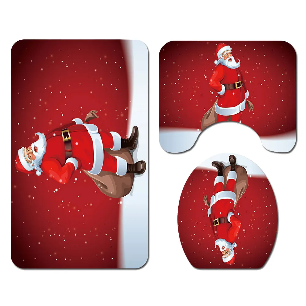 Chic 3 Toilet Floor Mat Set For Festival Toilet Mat Set Santa Claus Christmas Patterns Bathroom Rugs Water Absorption Non Slip
Chic 3 Toilet Floor Mat Set For Festival Toilet Mat Set Santa Claus Christmas Patterns Bathroom Rugs Water Absorption Non Slip